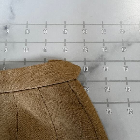 Vintage Hadley Wool Skirt Womens Size 8 Tan Khaki Midi School High Waist 24 - Picture 7 of 8